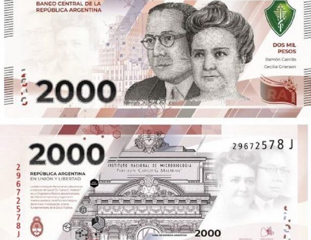 Ya entraron en circulación los billetes de 2 mil pesos