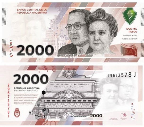 Ya entraron en circulación los billetes de 2 mil pesos