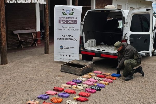 Gendarmería secuestró más de 33 kilos de cocaína en Santiago del Estero