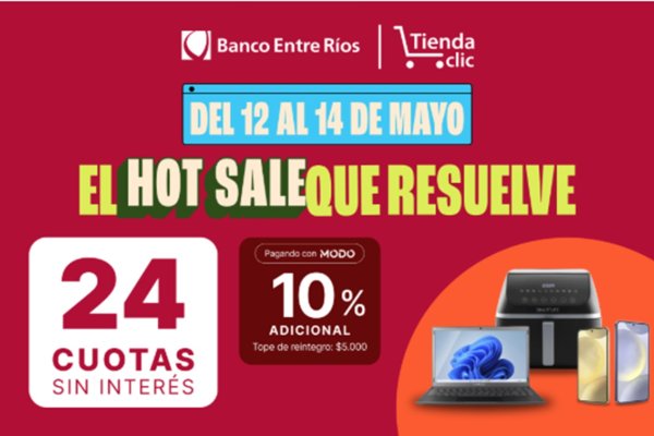 Banco Entre Ríos y Tienda Clic ofrecen ¡hasta 24 cuotas sin interés!
