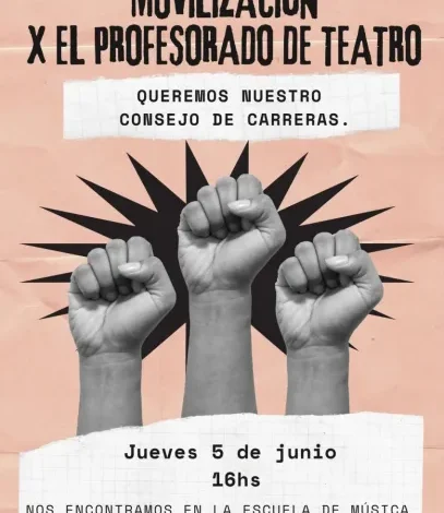 Estudiantes del Profesorado de Teatro de la Uader se movilizarán por mejoras en la carrera