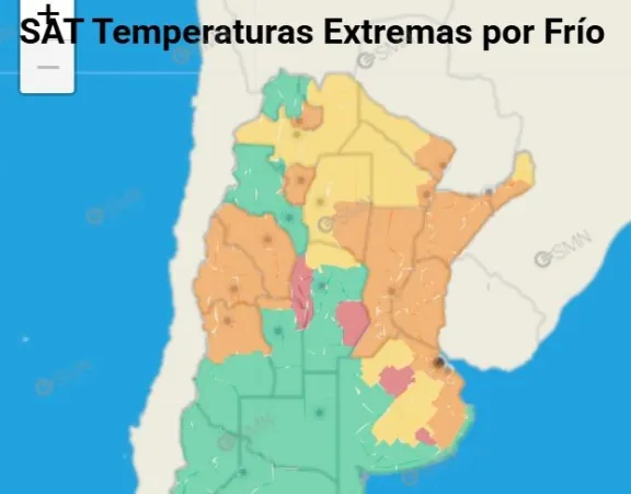 Entre Ríos continúa bajo alerta por frío extremo